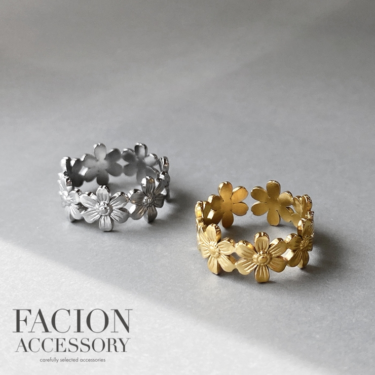 フラワーリースステンレスリング 指輪 レディース | FACION | 詳細画像5 