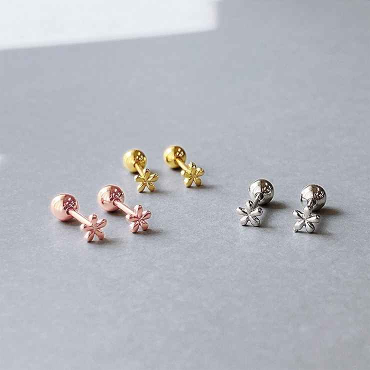 フラワーミニステンレスピアス サージカルステンレス 両耳用 | FACION | 詳細画像3 