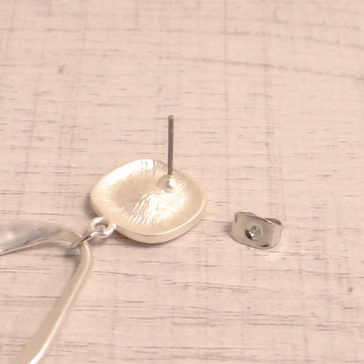 変形フレームソフトメタルピアス シルバー ゴールド | FACION | 詳細画像2 