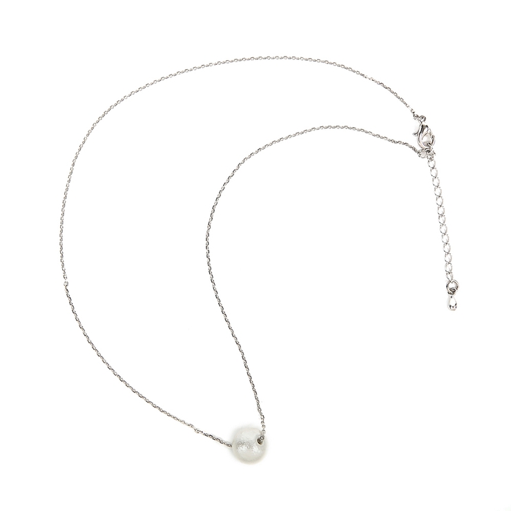 一粒コットンパールネックレス ホワイト キスカ | FACION | 詳細画像6 