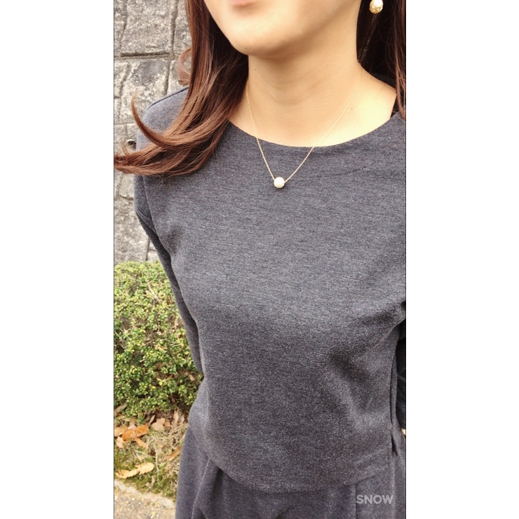 一粒コットンパールネックレス ホワイト キスカ | FACION | 詳細画像7 