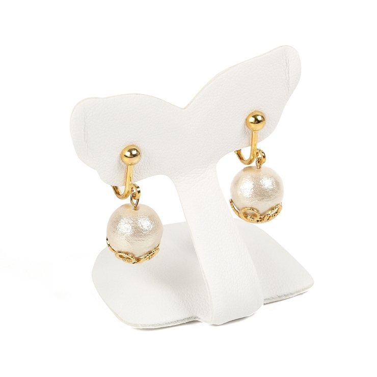 コットンパールぶらイヤリング ホワイト キスカ | FACION | 詳細画像7 