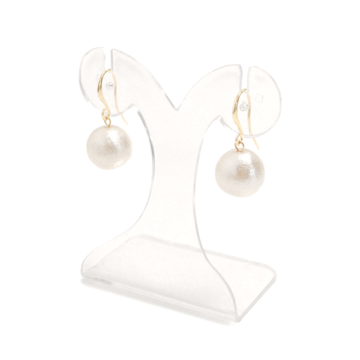 コットンパールカーブフックピアス 12mm 大珠 | FACION | 詳細画像7 