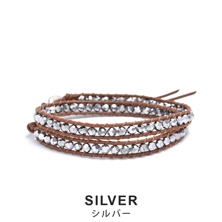 2連ビーズレザーブレス ブレスレット ラップブレス | FACION | 詳細画像3 