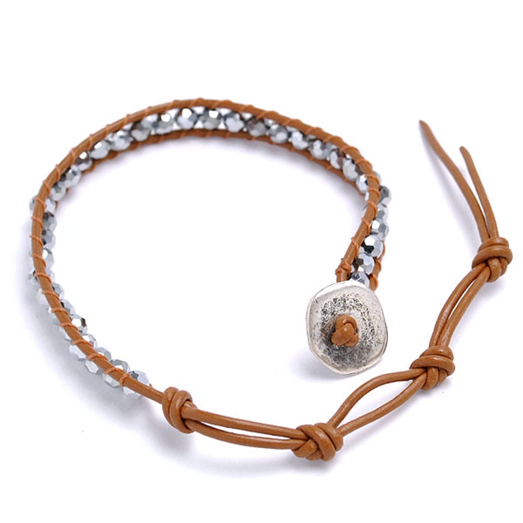 2連ビーズレザーブレス ブレスレット ラップブレス | FACION | 詳細画像4 