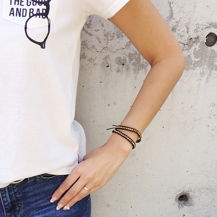 2連ビーズレザーブレス ブレスレット ラップブレス | FACION | 詳細画像5 