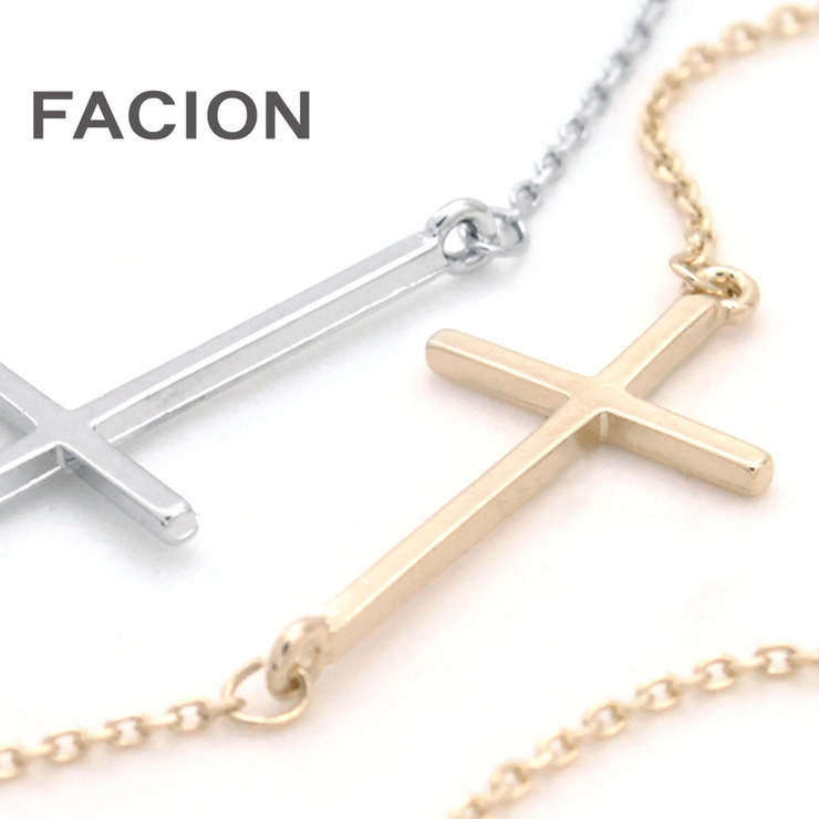 サイドウェイクロスネックレス 十字架 キリスト 品番 Faca Facion ファシオン のレディースファッション通販 Shoplist ショップリスト