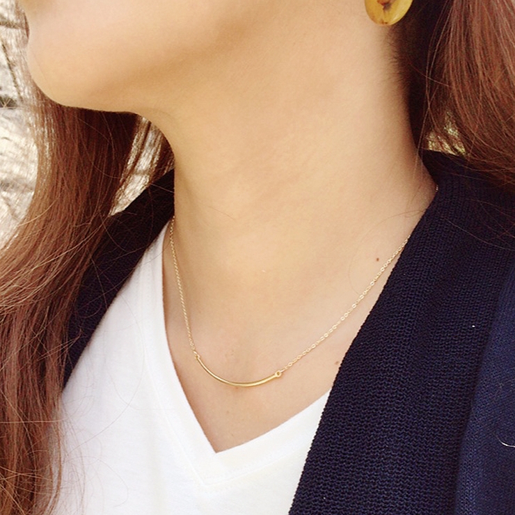 カーブラインネックレス シルエット シルバー | FACION | 詳細画像8 