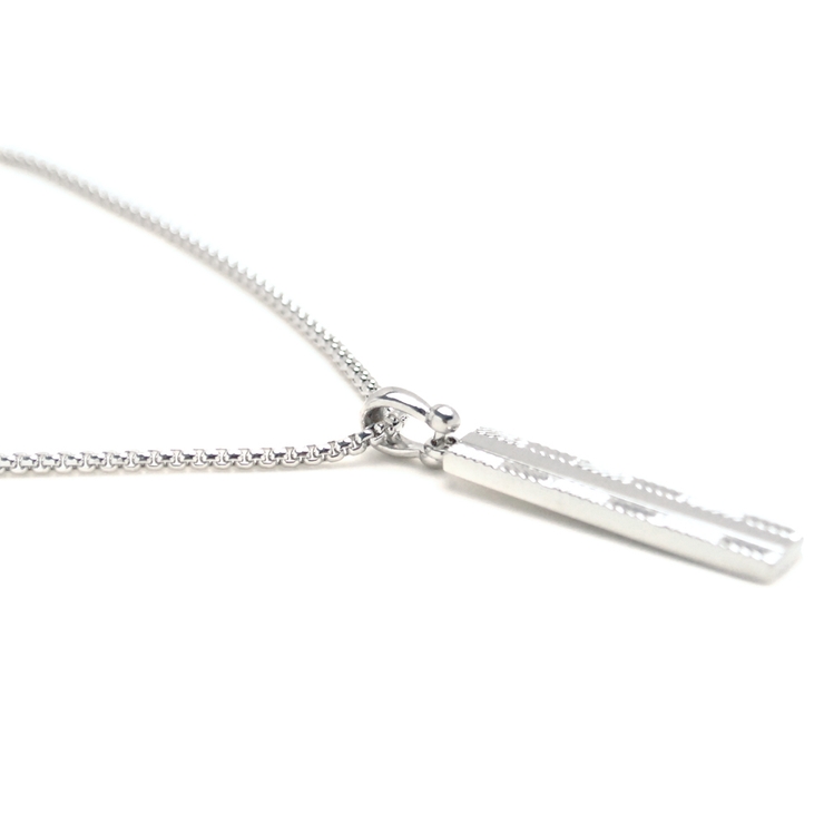 スリムラインバーネックレスプレート 重厚 ハードメンズ | FACION | 詳細画像4 