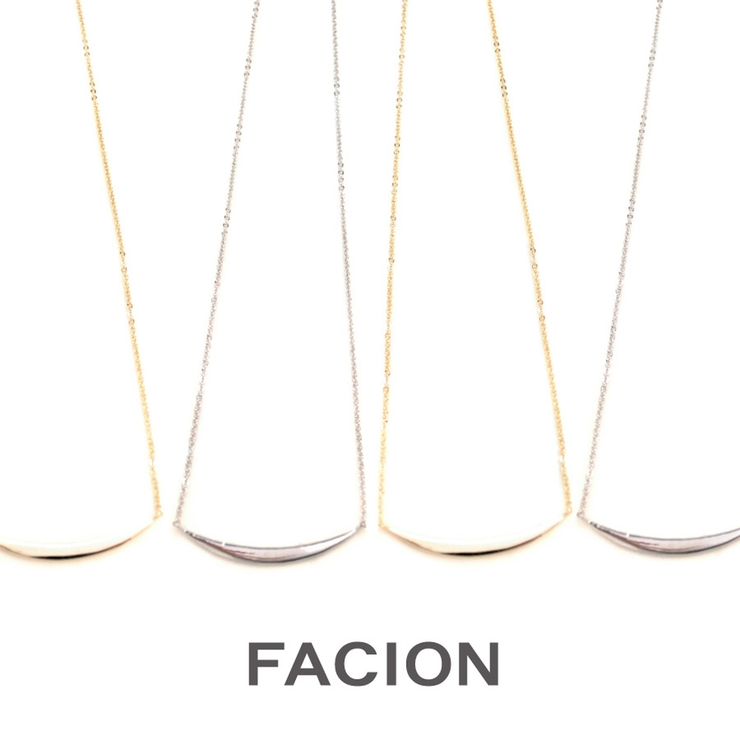 クレセントプレートネックレス 三日月 カーブ | FACION | 詳細画像1 