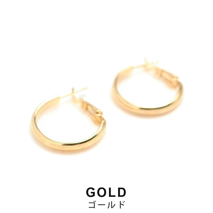 プレーンミニフープピアス シルバー ゴールド | FACION | 詳細画像5 