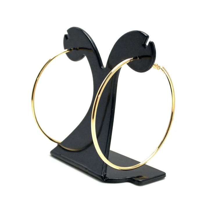 プレーンビッグフープピアス メタル シルバー | FACION | 詳細画像9 