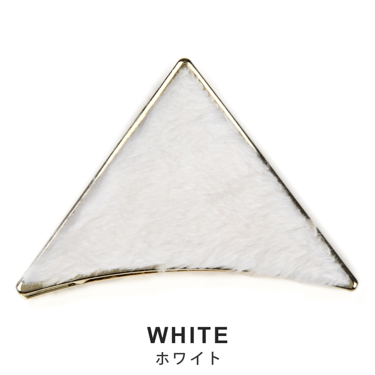 ファー三角メタルバンスクリップ ヘアクリップ フェイクファー | FACION | 詳細画像2 