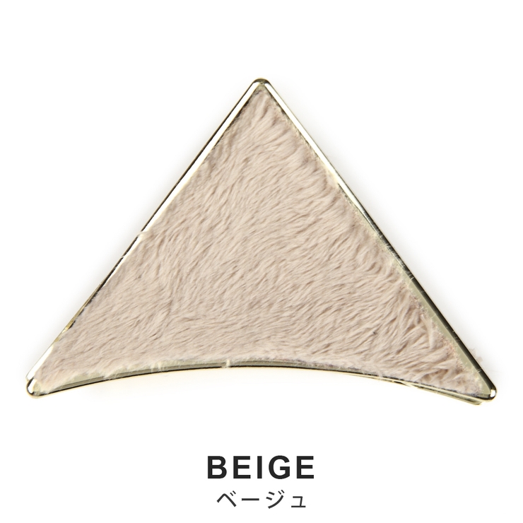 ファー三角メタルバンスクリップ ヘアクリップ フェイクファー | FACION | 詳細画像3 