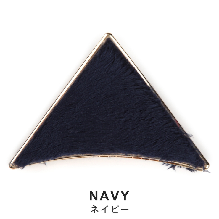 ファー三角メタルバンスクリップ ヘアクリップ フェイクファー | FACION | 詳細画像4 