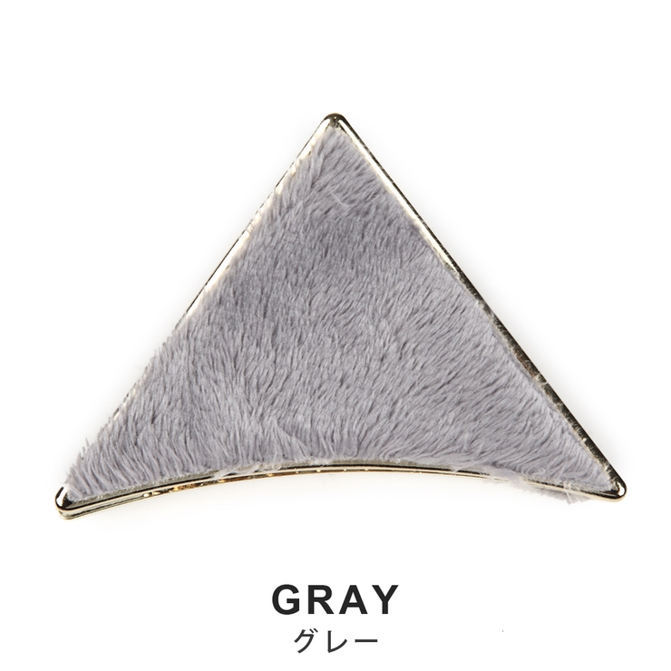 ファー三角メタルバンスクリップ ヘアクリップ フェイクファー | FACION | 詳細画像5 