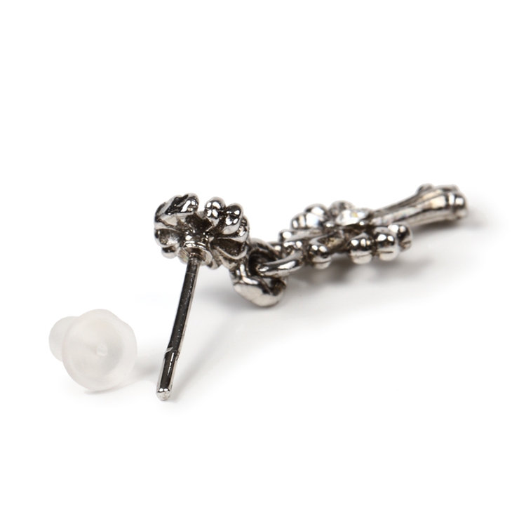 片耳ゴシックモチーフピアス シルバー クロス[品番：FACA0000564