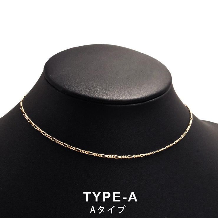 ゴールドデザインチェーンネックレス シルエット メタル | FACION | 詳細画像2 
