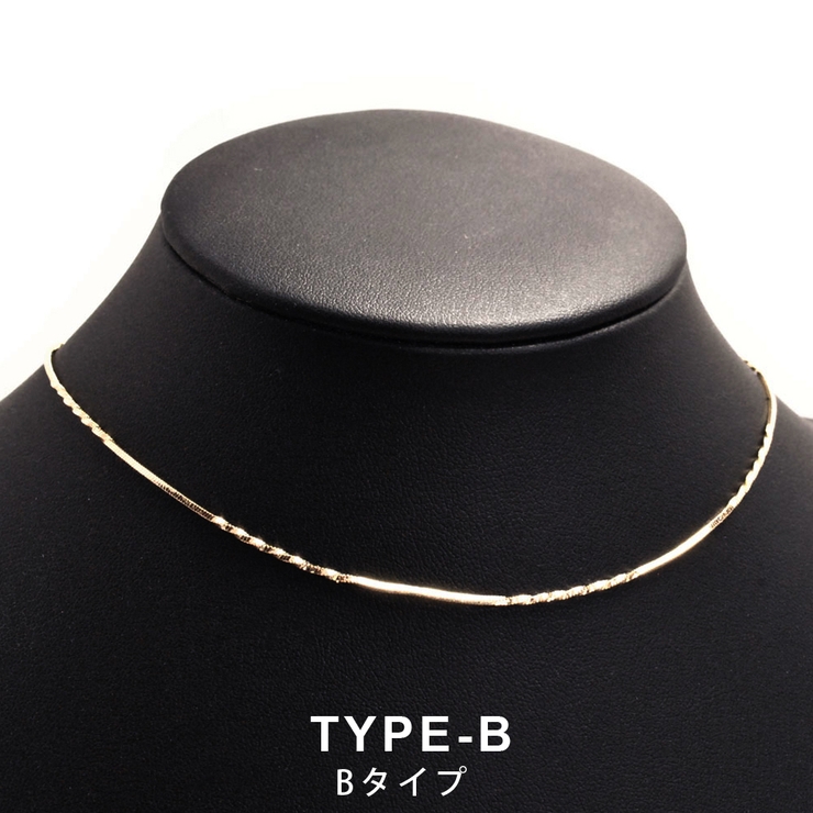 ゴールドデザインチェーンネックレス シルエット メタル | FACION | 詳細画像3 