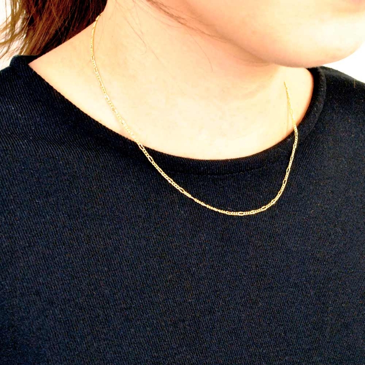 ゴールドデザインチェーンネックレス シルエット メタル | FACION | 詳細画像4 