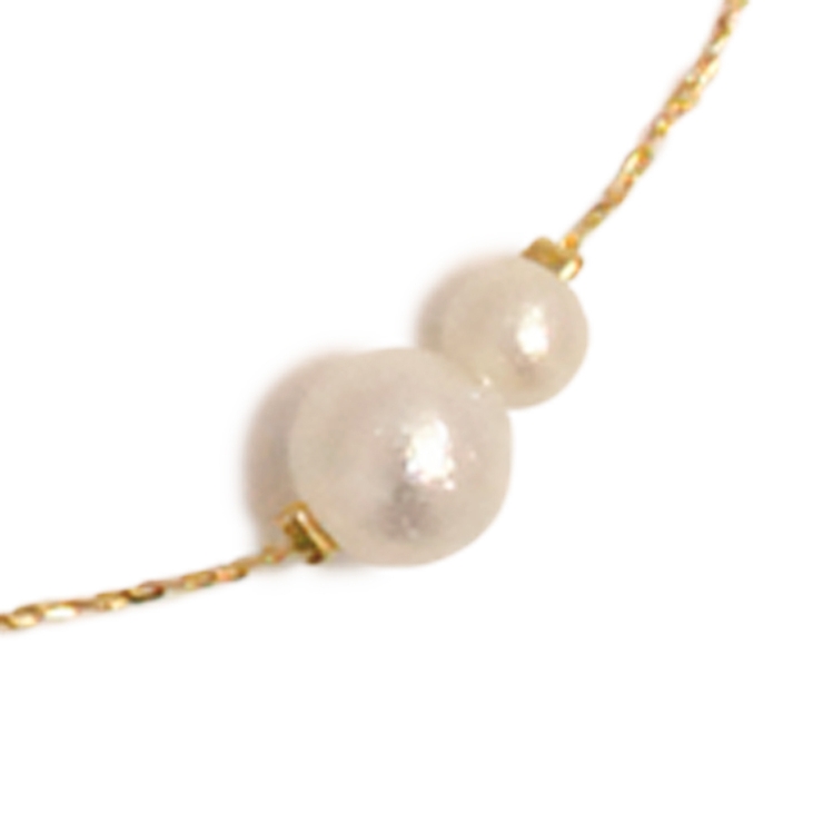 パールデザインチェーンブレスレット 華奢 スリム | FACION | 詳細画像5 