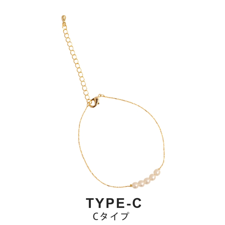 パールデザインチェーンブレスレット 華奢 スリム | FACION | 詳細画像6 