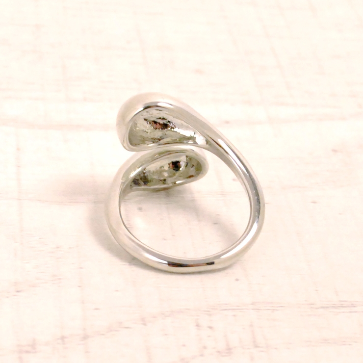 ダブルドロップメタルリング 指輪シルバーゴールドフリーサイズボリューム | FACION | 詳細画像3 