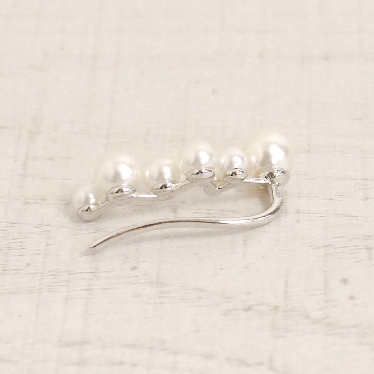 片耳用 バブルパールラインイヤーカフ 軟骨ピアスノンホールピアスイヤリング | FACION | 詳細画像3 