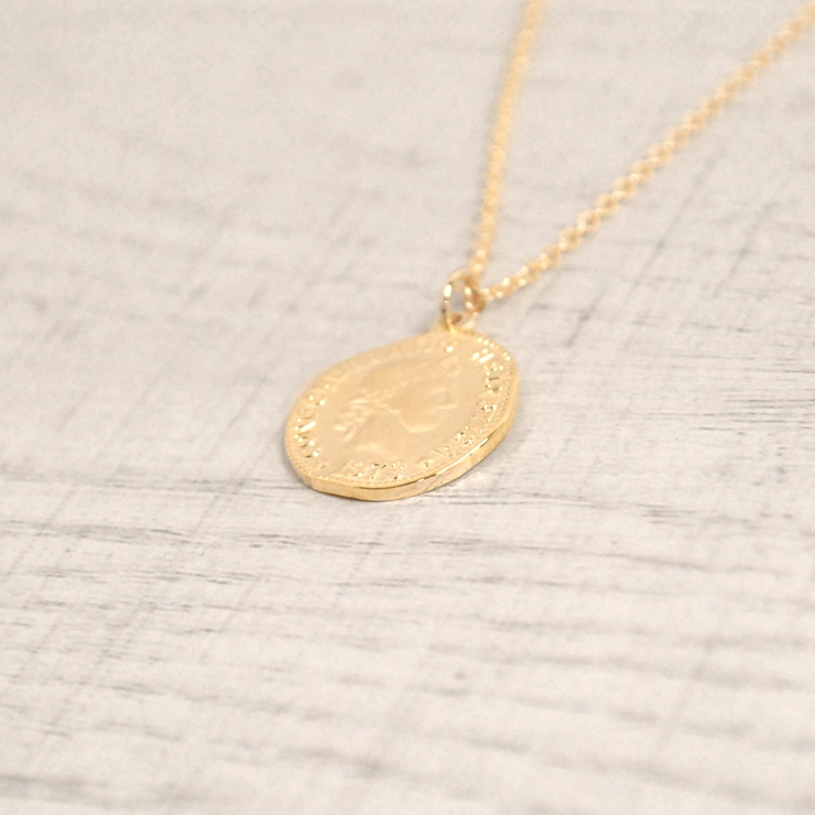 ニュアンスメダルコインネックレス 英国女王ペンダント | FACION | 詳細画像2 