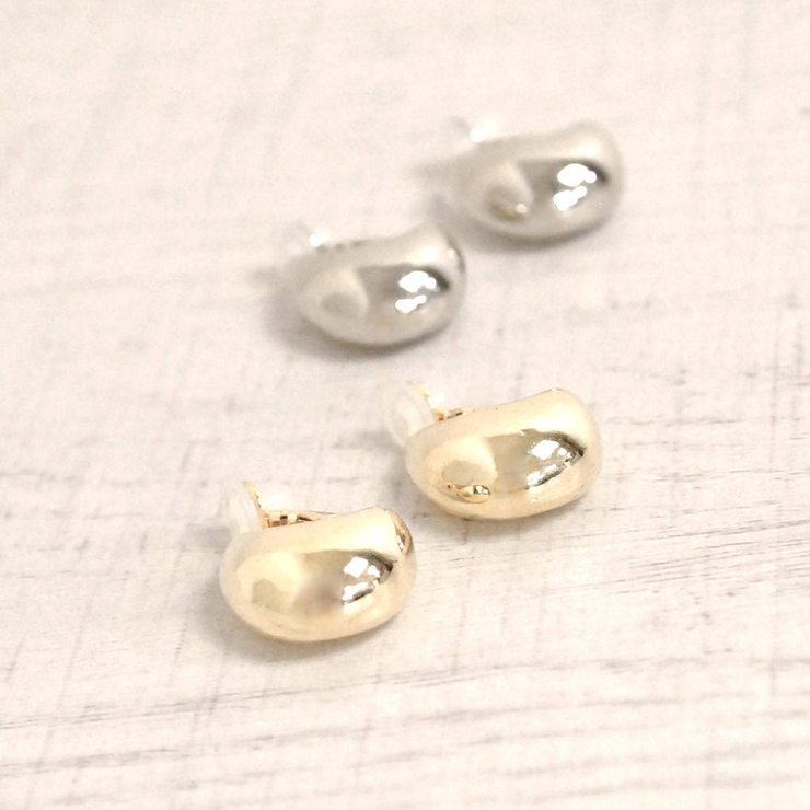 プランプドロップメタルイヤリング 軟骨ピアスノンホールピアスチャンキー | FACION | 詳細画像2 