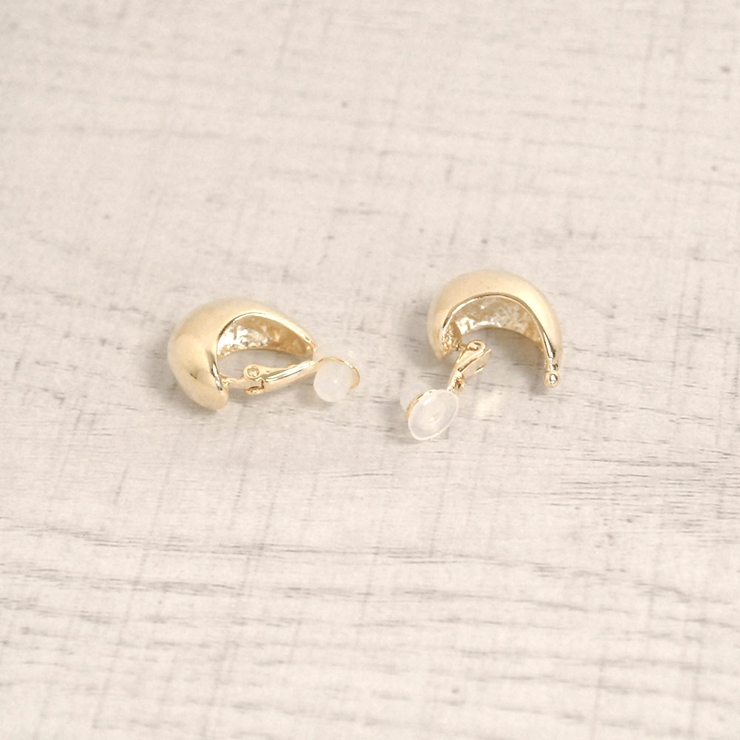 プランプドロップメタルイヤリング 軟骨ピアスノンホールピアスチャンキー | FACION | 詳細画像3 