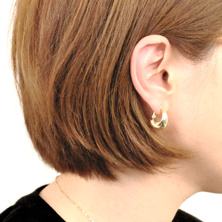 プランプドロップメタルイヤリング 軟骨ピアスノンホールピアスチャンキー | FACION | 詳細画像8 