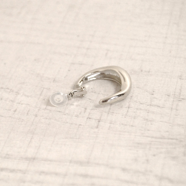 変形プランプメタルフープイヤリング 軟骨ピアスノンホールピアスゆがみ | FACION | 詳細画像3 