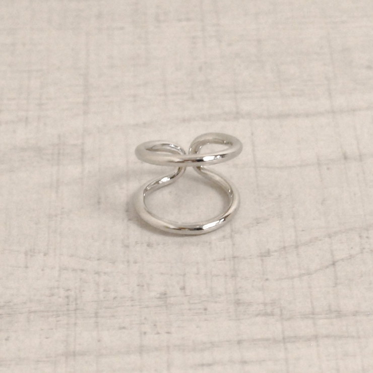 シルバー | ブリッジメタルラインリング 指輪 シルバーゴールド2連ワイド | FACION