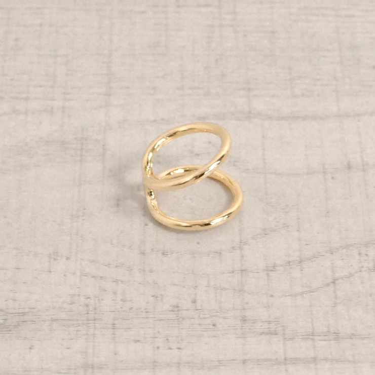 ブリッジメタルラインリング 指輪 シルバーゴールド2連ワイド | FACION | 詳細画像2 