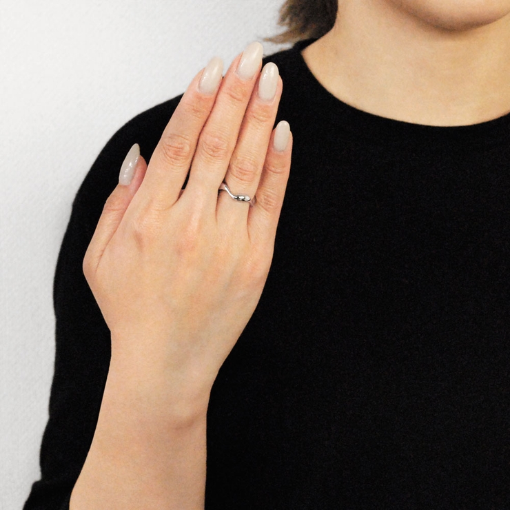 ウェーブニュアンスメタルリング 指輪 変形ゆがみシルバーゴールド | FACION | 詳細画像8 