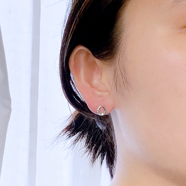 ミニ馬蹄ハーフストーンピアス ホースシュー U型 | FACION | 詳細画像5 