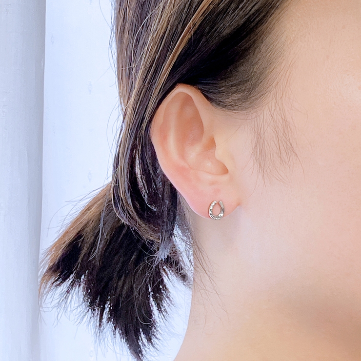 ミニ馬蹄ハーフストーンピアス ホースシュー U型 | FACION | 詳細画像7 