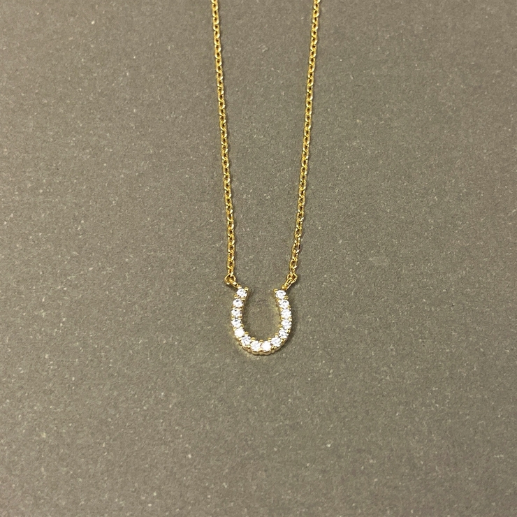 ゴールド | ミニ馬蹄ジルコニアネックレス ホースシュー レディース | FACION