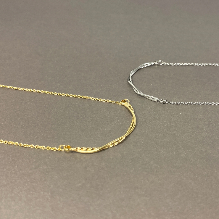 カーブツイストメタルネックレス スマイル ペンダント | FACION | 詳細画像2 