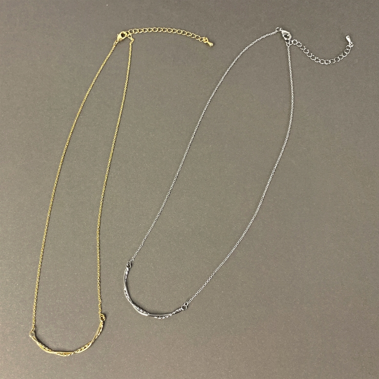 カーブツイストメタルネックレス スマイル ペンダント | FACION | 詳細画像4 