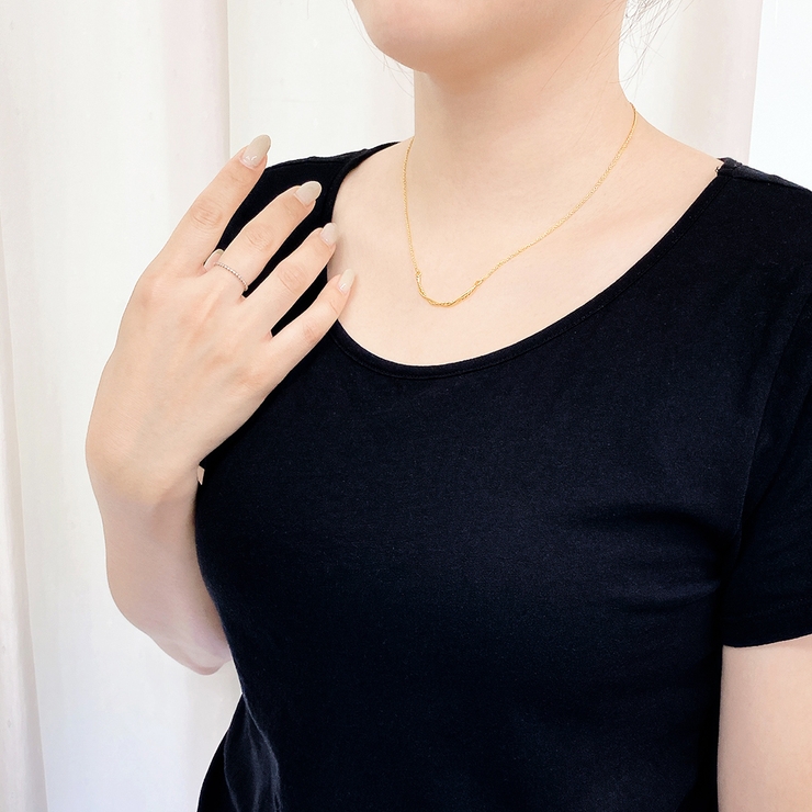 カーブツイストメタルネックレス スマイル ペンダント | FACION | 詳細画像6 