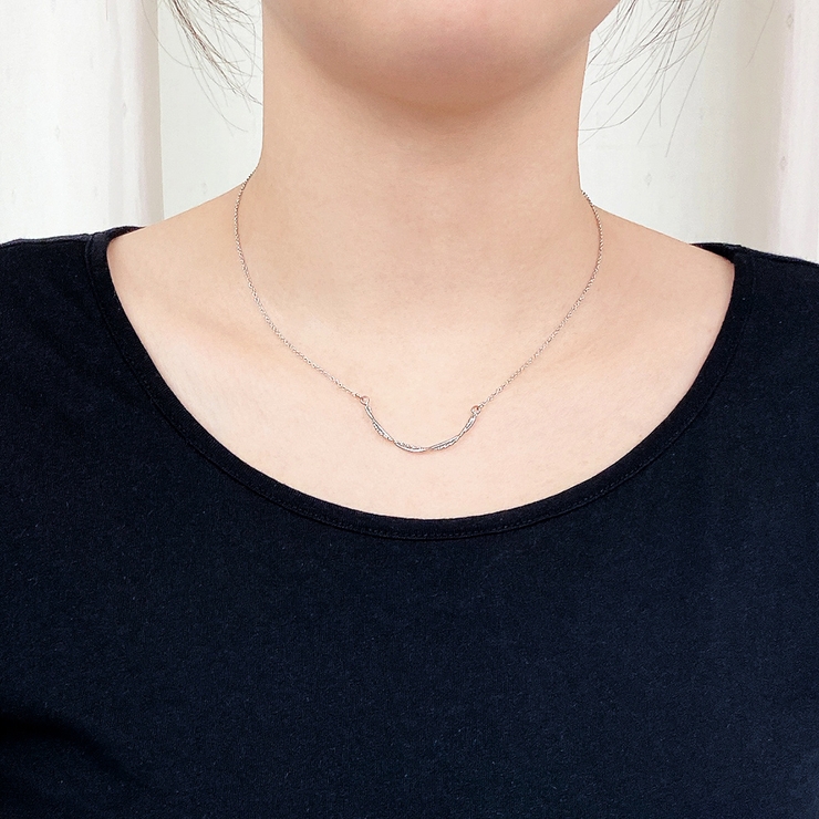 カーブツイストメタルネックレス スマイル ペンダント | FACION | 詳細画像7 