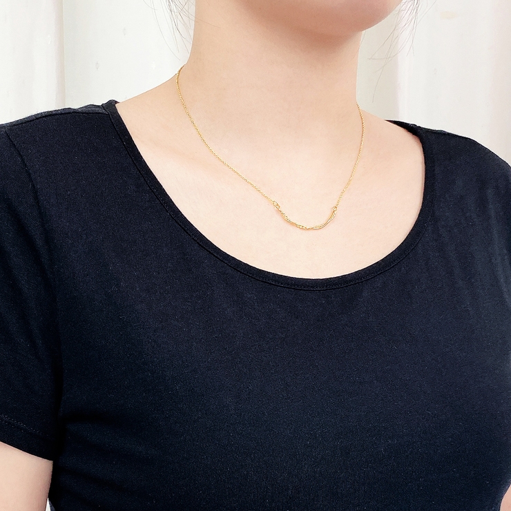 カーブツイストメタルネックレス スマイル ペンダント | FACION | 詳細画像8 