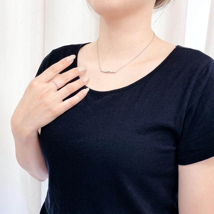 ツイストサイドバーネックレス ジルコニア 変形 レディース ペンダント | FACION | 詳細画像4 