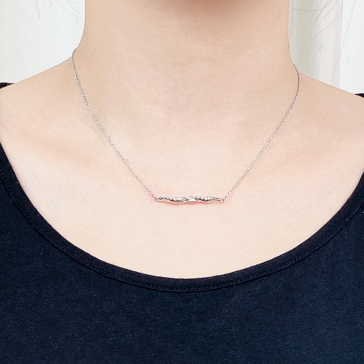 ツイストサイドバーネックレス ジルコニア 変形 レディース ペンダント | FACION | 詳細画像7 