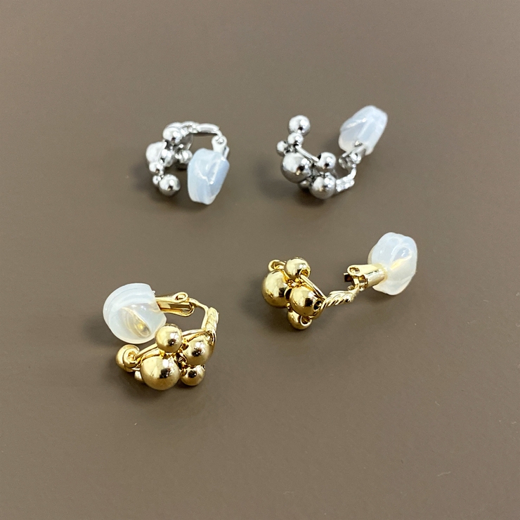 バブルメタルボールイヤリング レディース イヤーカフ | FACION | 詳細画像2 