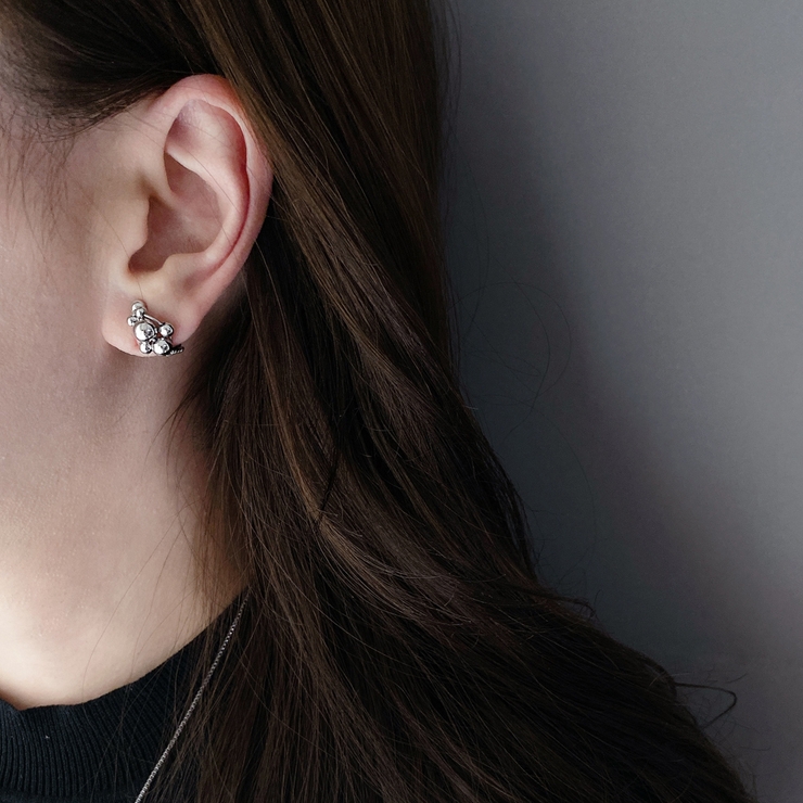 バブルメタルボールイヤリング レディース イヤーカフ | FACION | 詳細画像6 