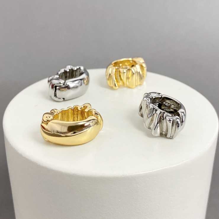 バンピークリップ式イヤリング 両耳用 大ぶり | FACION | 詳細画像3 