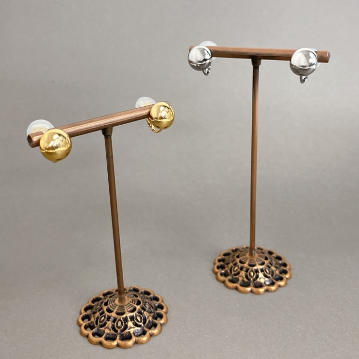 ラウンドメタルドームイヤリング イヤーカフ ノンホールピアス | FACION | 詳細画像4 